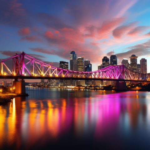 Interstate removalist from Victoria to Brisbane. Story Bridge in foreground of Brisbane City